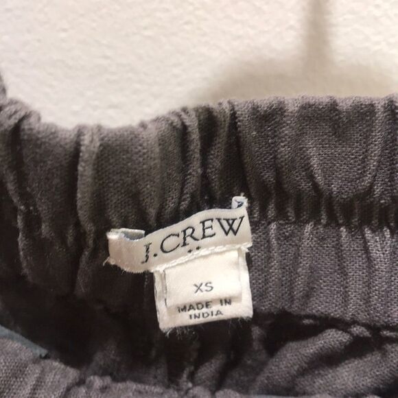 J.Crew Linen Blend Embroidered Scallop Hem Shorts – Gray White, Size XS - Picture 2 of 4